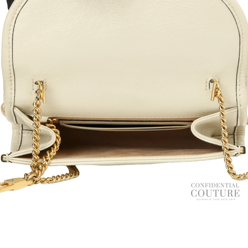 Rajah Mini White Leather Crossbody Bag
