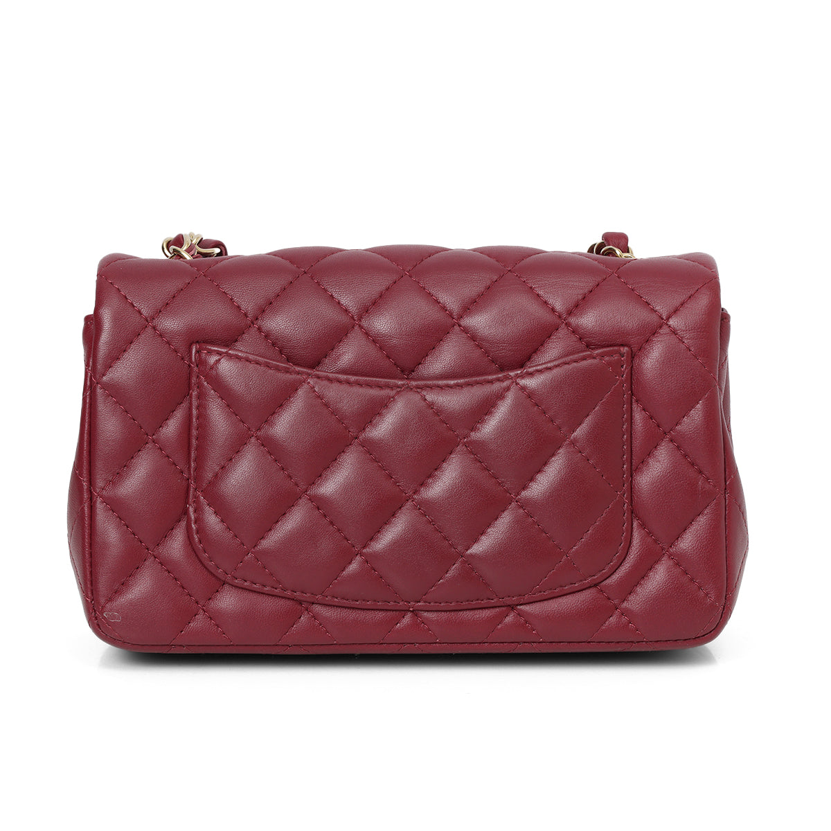 Maroon Mini Classic Flap Bag
