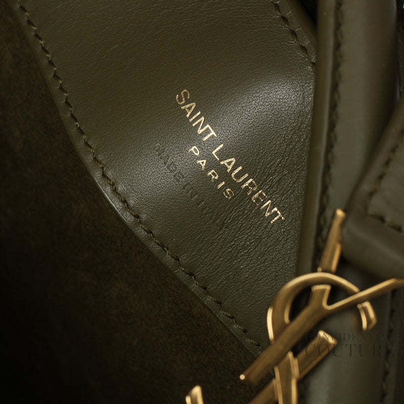 Olive LE 37 Mini Bag In Shiny Leather