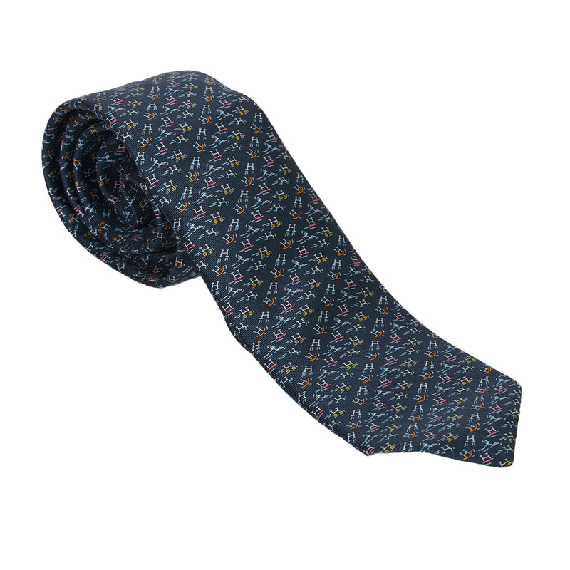 Pre loved Hermes H en Mouvement Tie