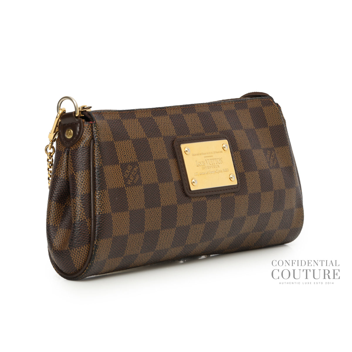 Authentic Pre-Loved — Canvas Eva Damier Ebene Crossbody Bag — Side View