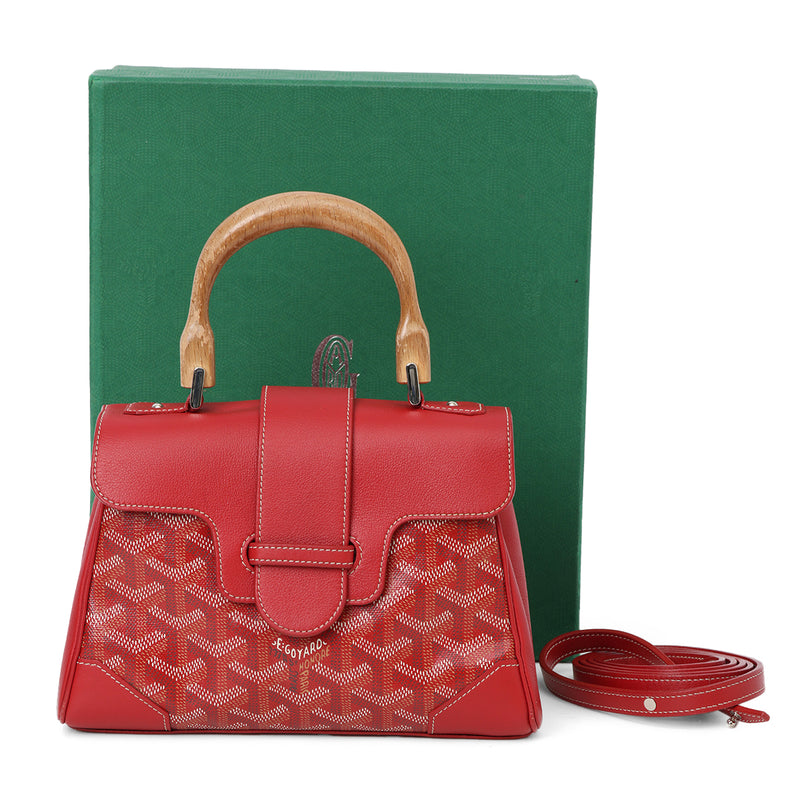 Red Saigon Souple Mini Top Handle Bag