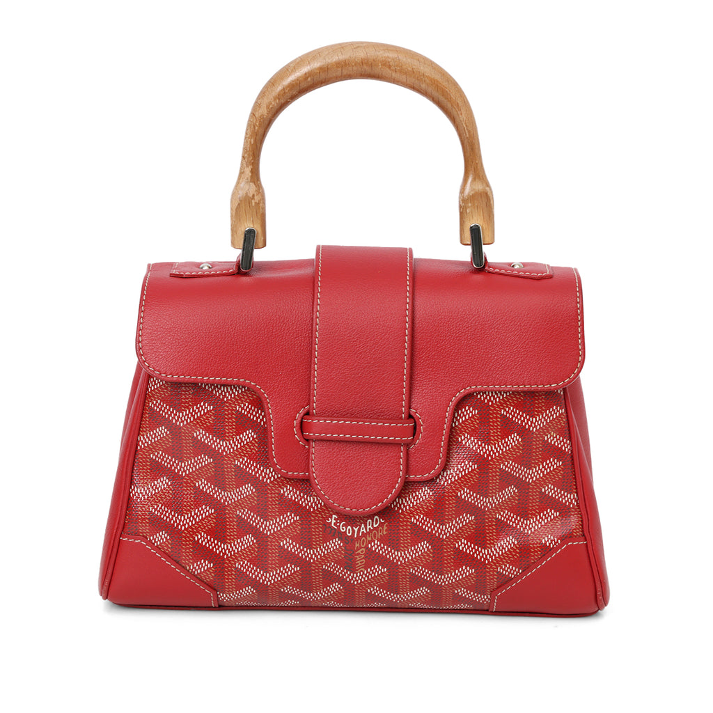 SHOP PRELOVED Goyard Red Saigon Souple Mini Top Handle Bag – 100