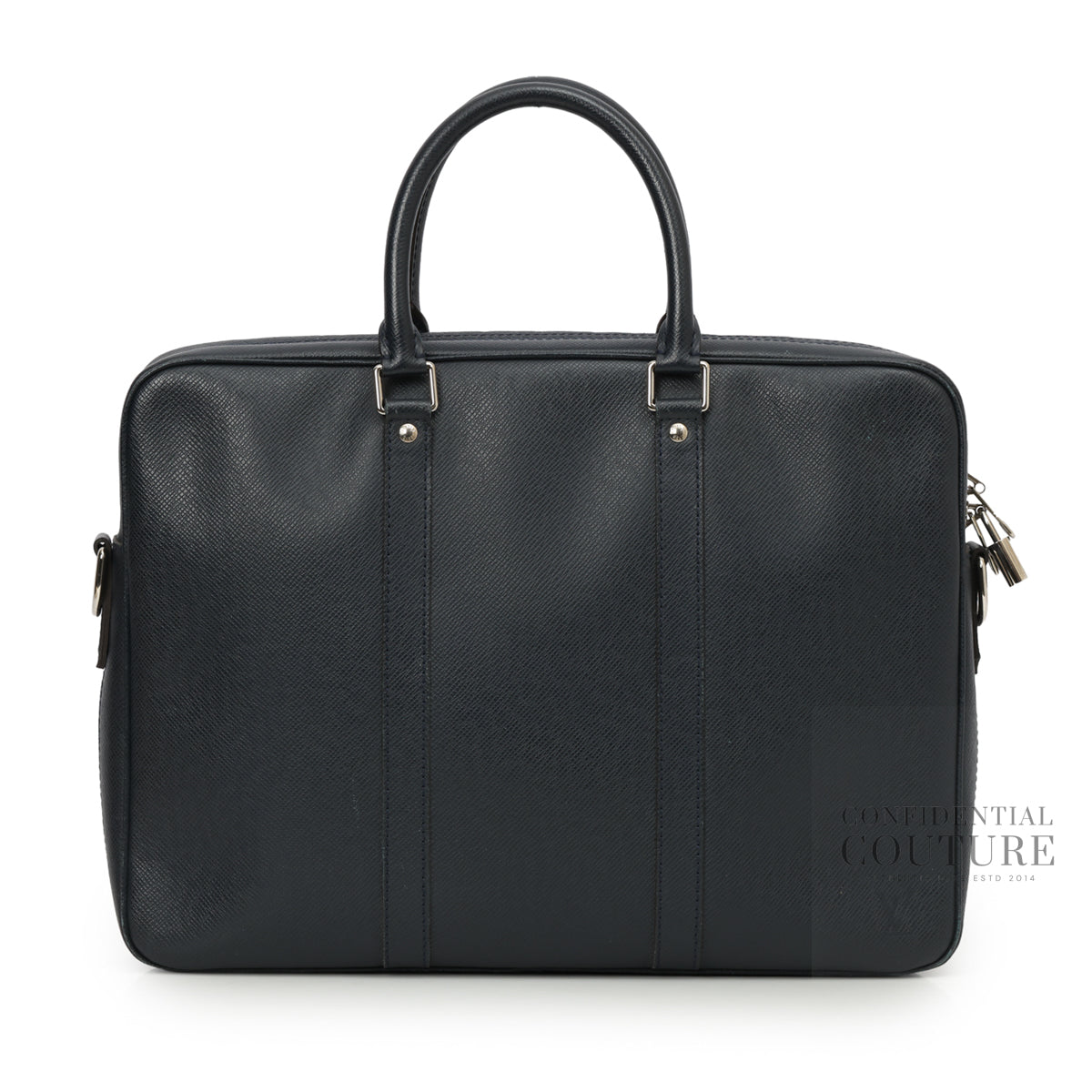 Blue Taiga Leather Porte-Documents Voyage PM Bag