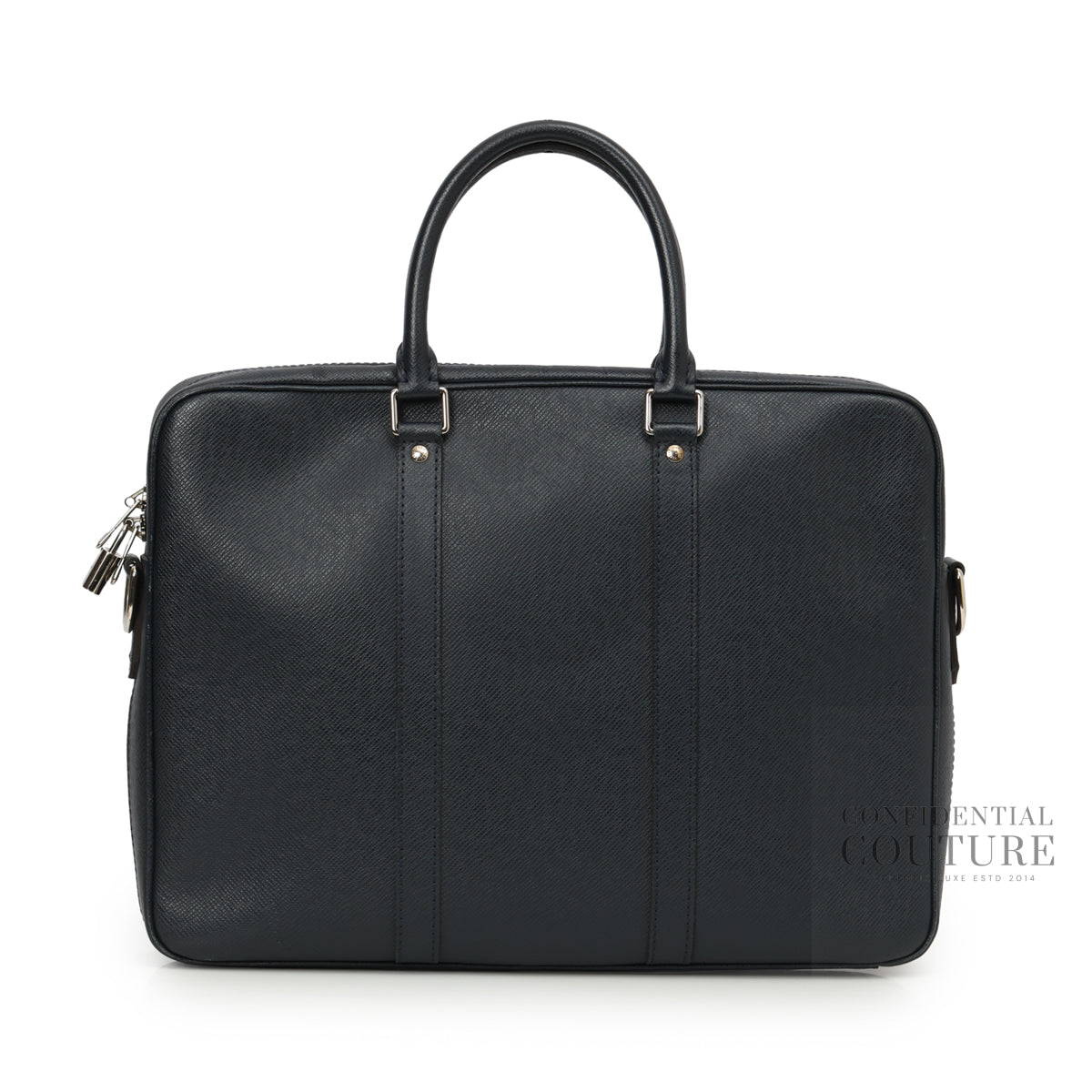 Blue Taiga Leather Porte-Documents Voyage PM Bag