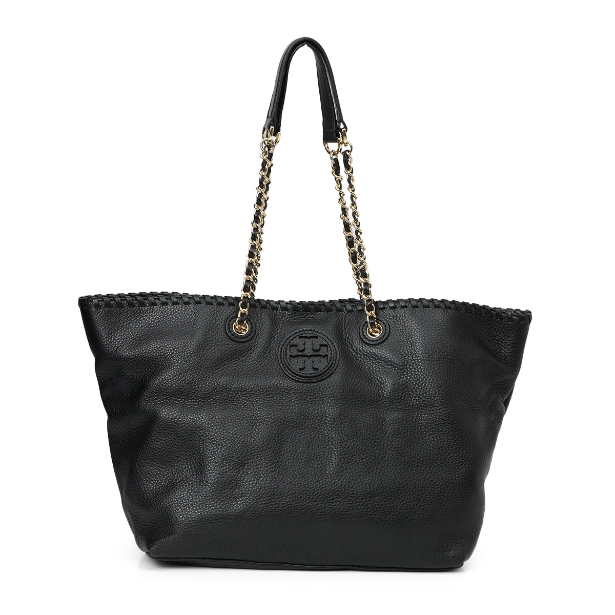 Black Leather Marion Tote