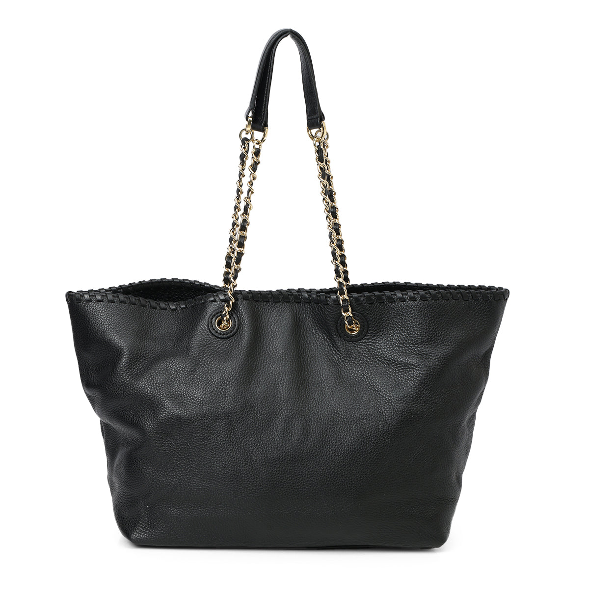 Black Leather Marion Tote