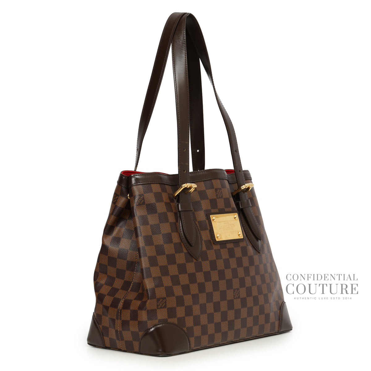 Authentic Pre-Loved — Hampstead PM Damier Ebene Canvas Tote — Side View