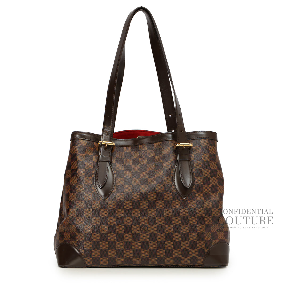 Authentic Pre-Loved — Hampstead PM Damier Ebene Canvas Tote — Back View