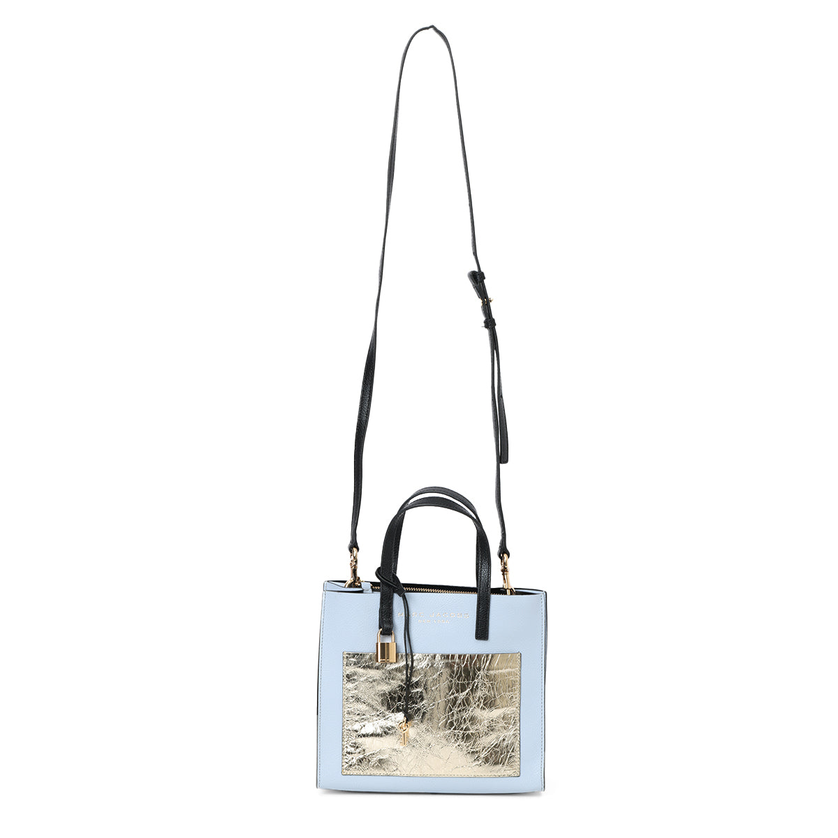 Powder Blue Mini Grind Handbag with Detachable Sling Strap