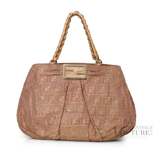 Pink Large Metallic Zucca Mia Tote