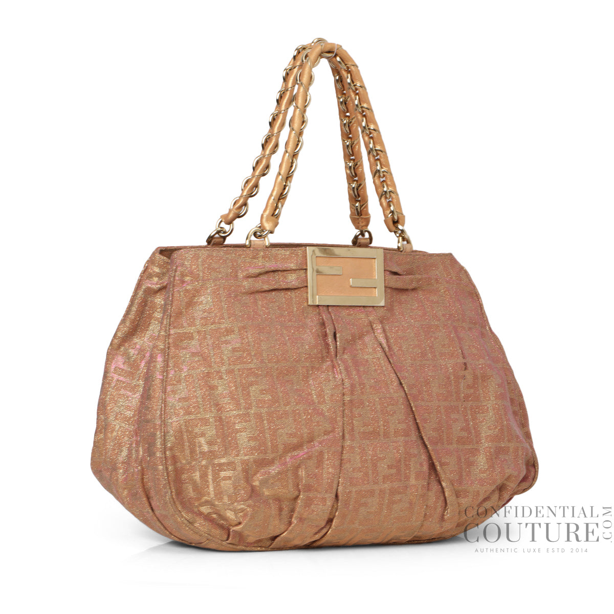 Pink Large Metallic Zucca Mia Tote