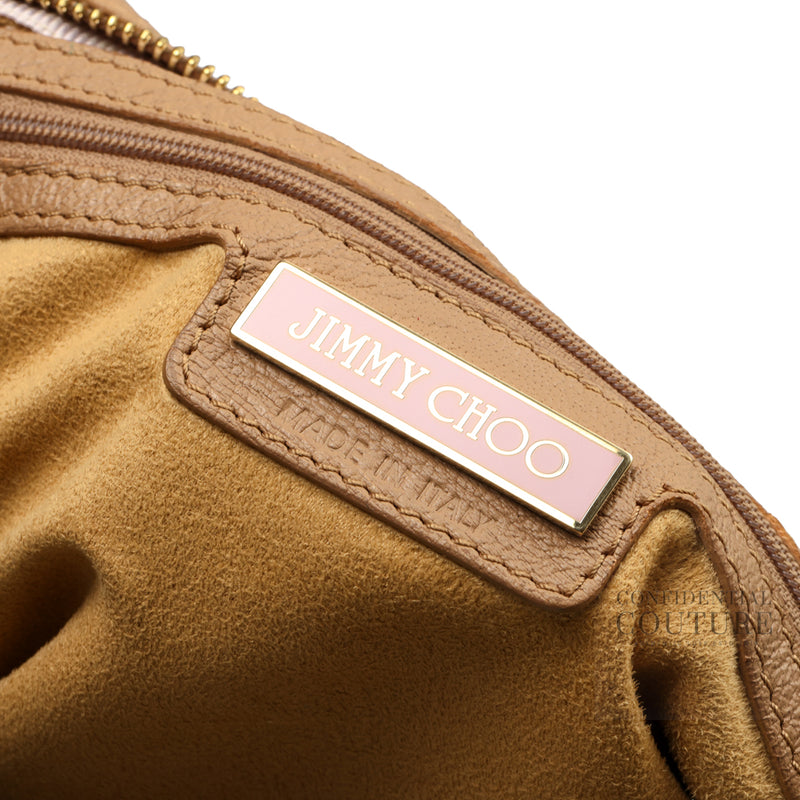 Dark Beige Sky studded Leather Belt Hobo Bag