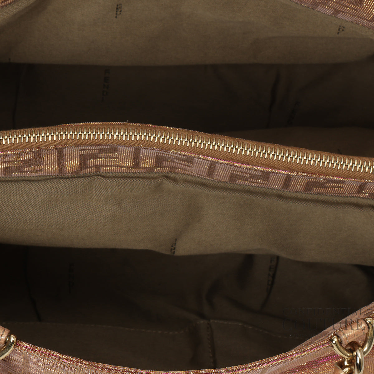 Pink Large Metallic Zucca Mia Tote