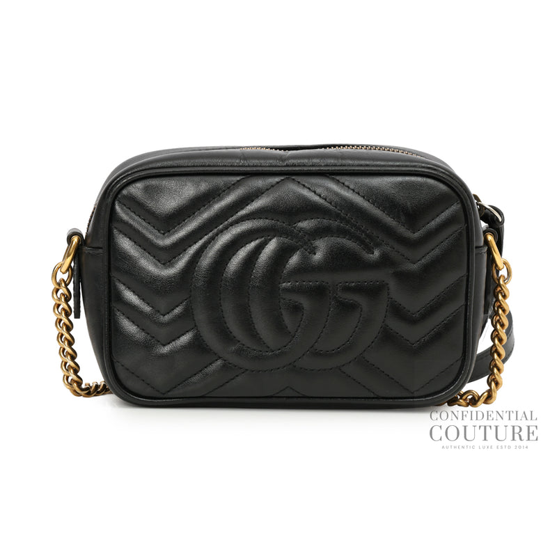 GG Marmont Mini Black Camera Bag
