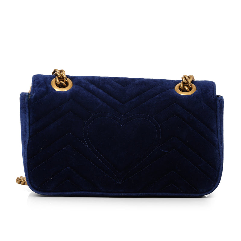 GG Marmont Velvet Shoulder Bag