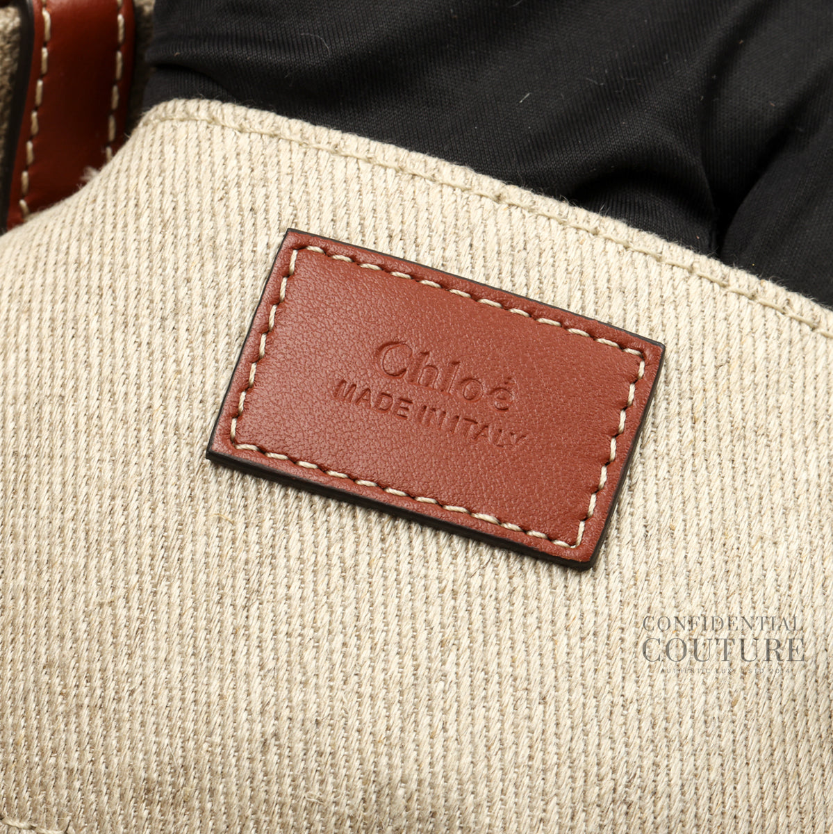 Beige/Brown Mini Woody Tote Bag In Linen