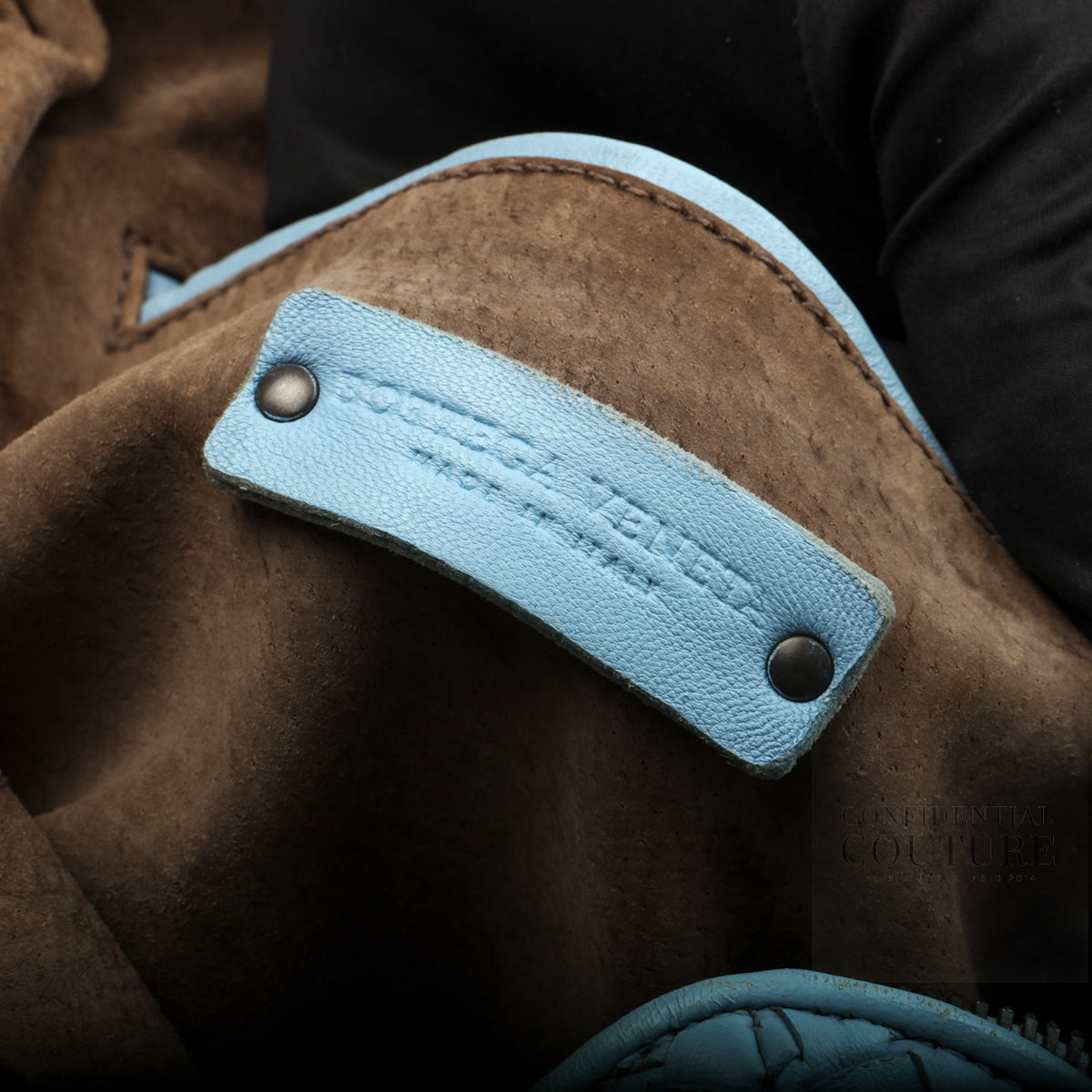 Authentic Pre-Loved — Sky Blue Intrecciato Woven Nappa Leather Nodini Crossbody Bag — View 6