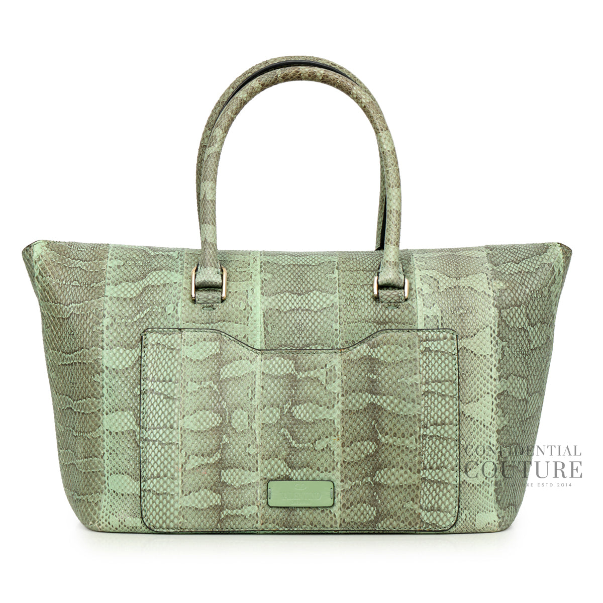 Authentic Pre-Loved — Watersnake Demilune Satchel Bag — Back View