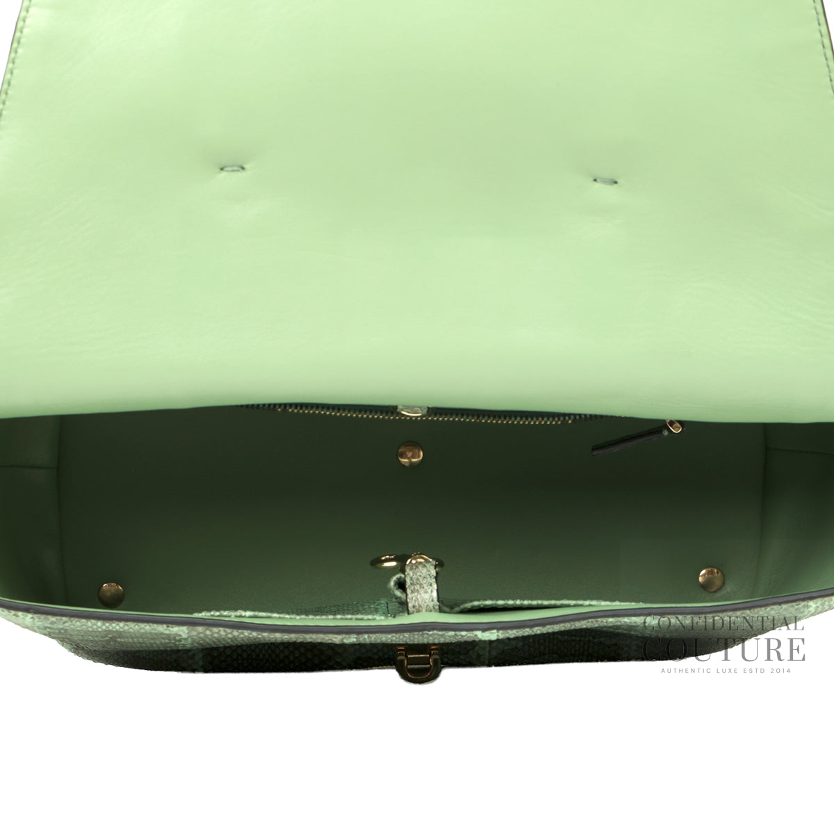 Authentic Pre-Loved — Watersnake Demilune Satchel Bag — Hardware Detail