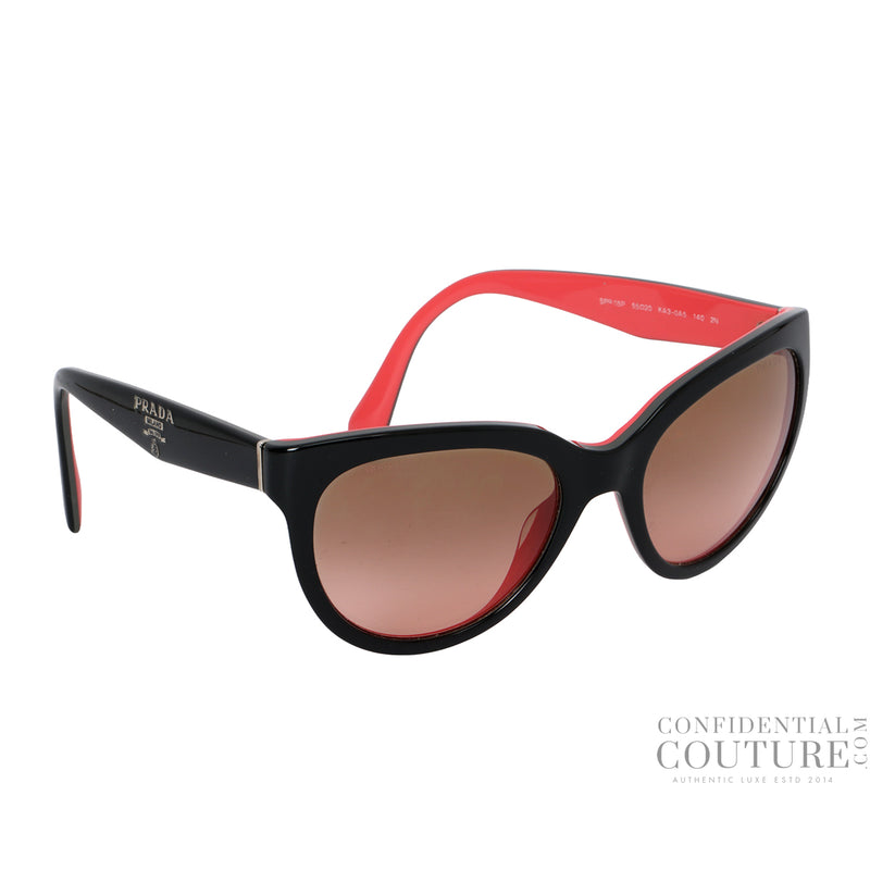 Cat Eye Black/Pink Sunglasses SPR 05P