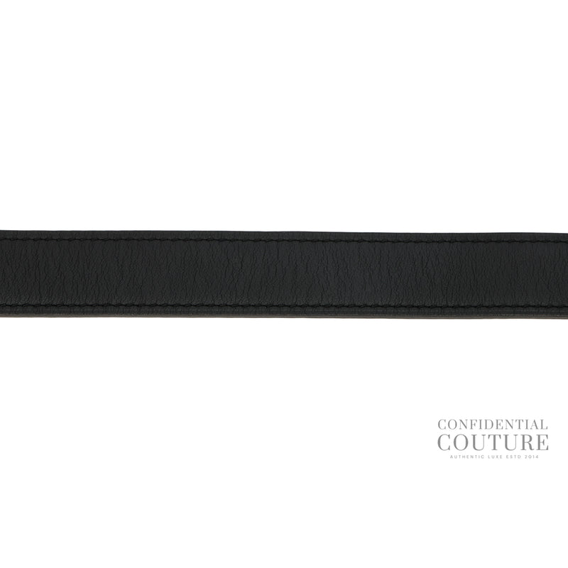 Noir/Gold Swift/Epsom 24 mm Constance Belt- 80