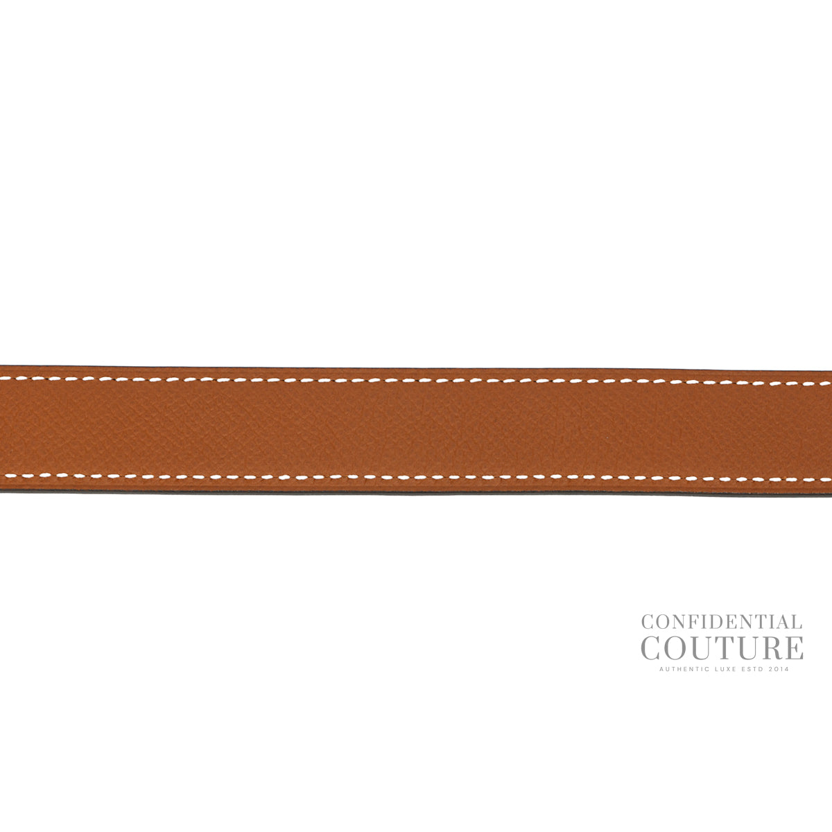 Authentic Pre-Loved — Noir/Gold Swift/Epsom 24 mm Constance Belt- 80 — Hardware Detail