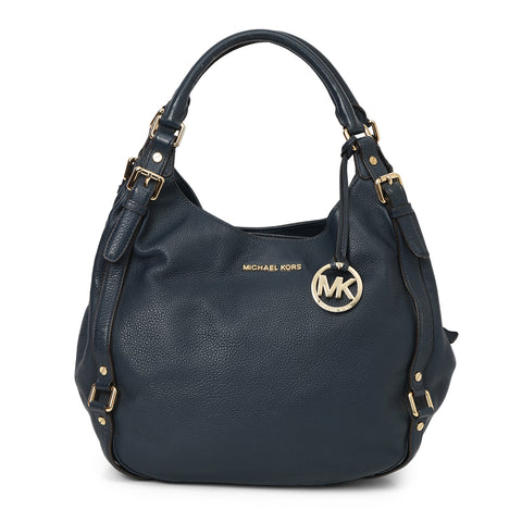 Navy Bedford Leather Hobo Bag