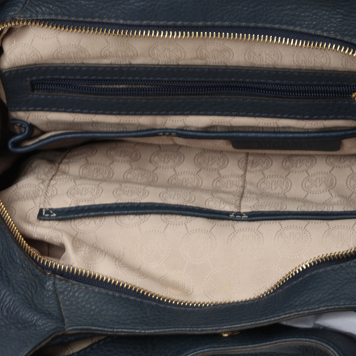 Navy Bedford Leather Hobo Bag