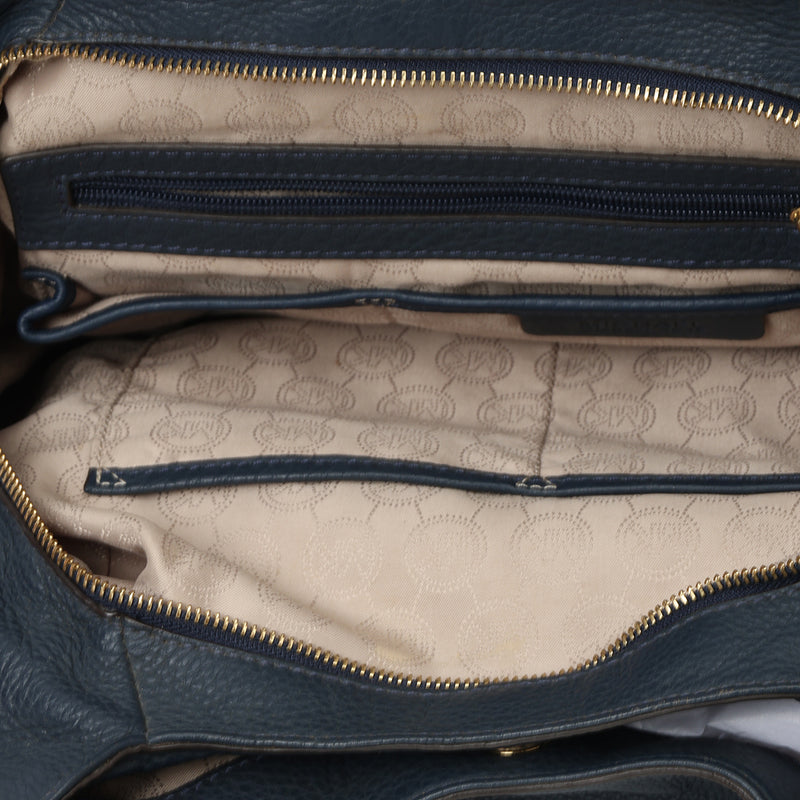 pre-loved Michael Kors Navy Bedford Leather Hobo Bag