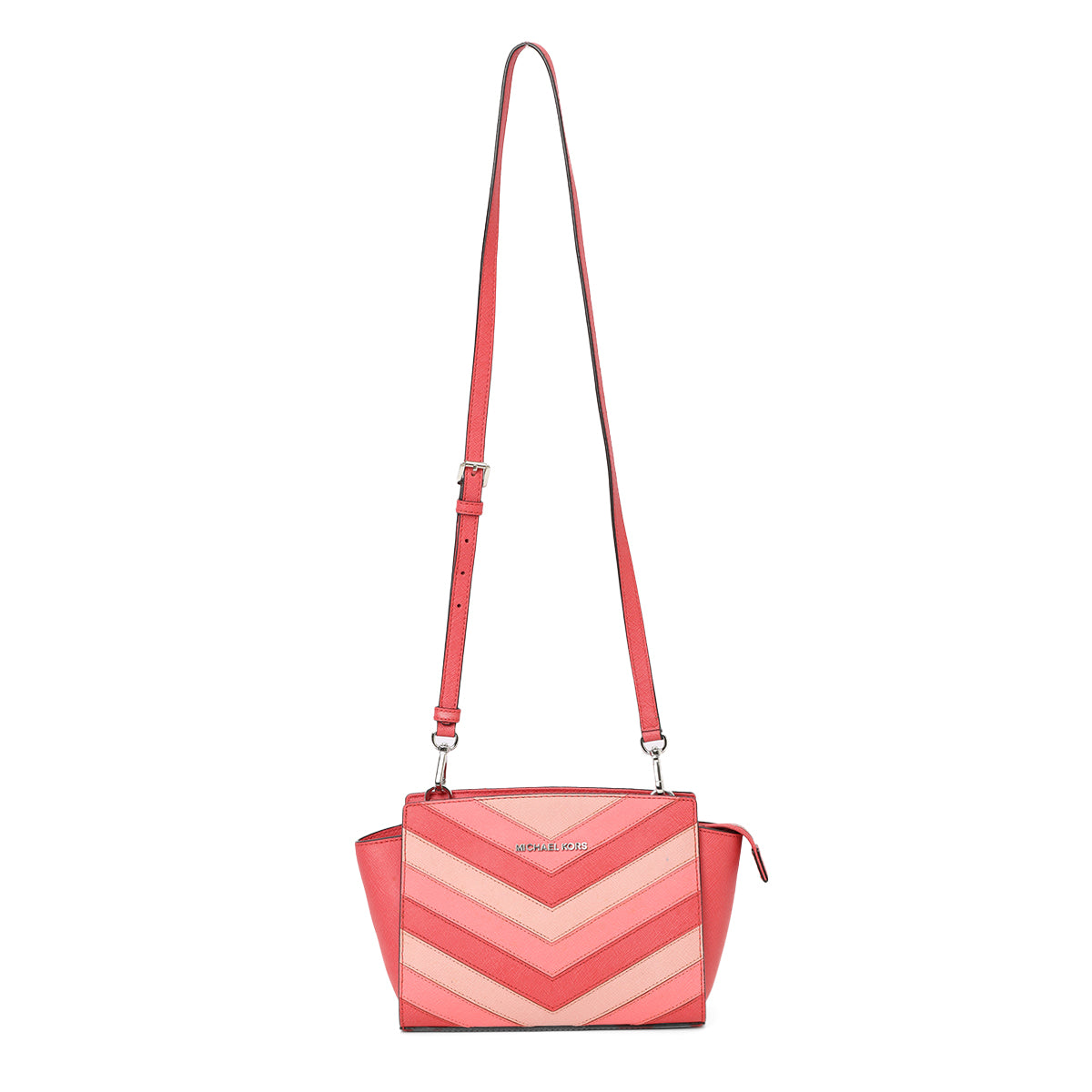 Peach Red Chevron Selma Crossbody Bag