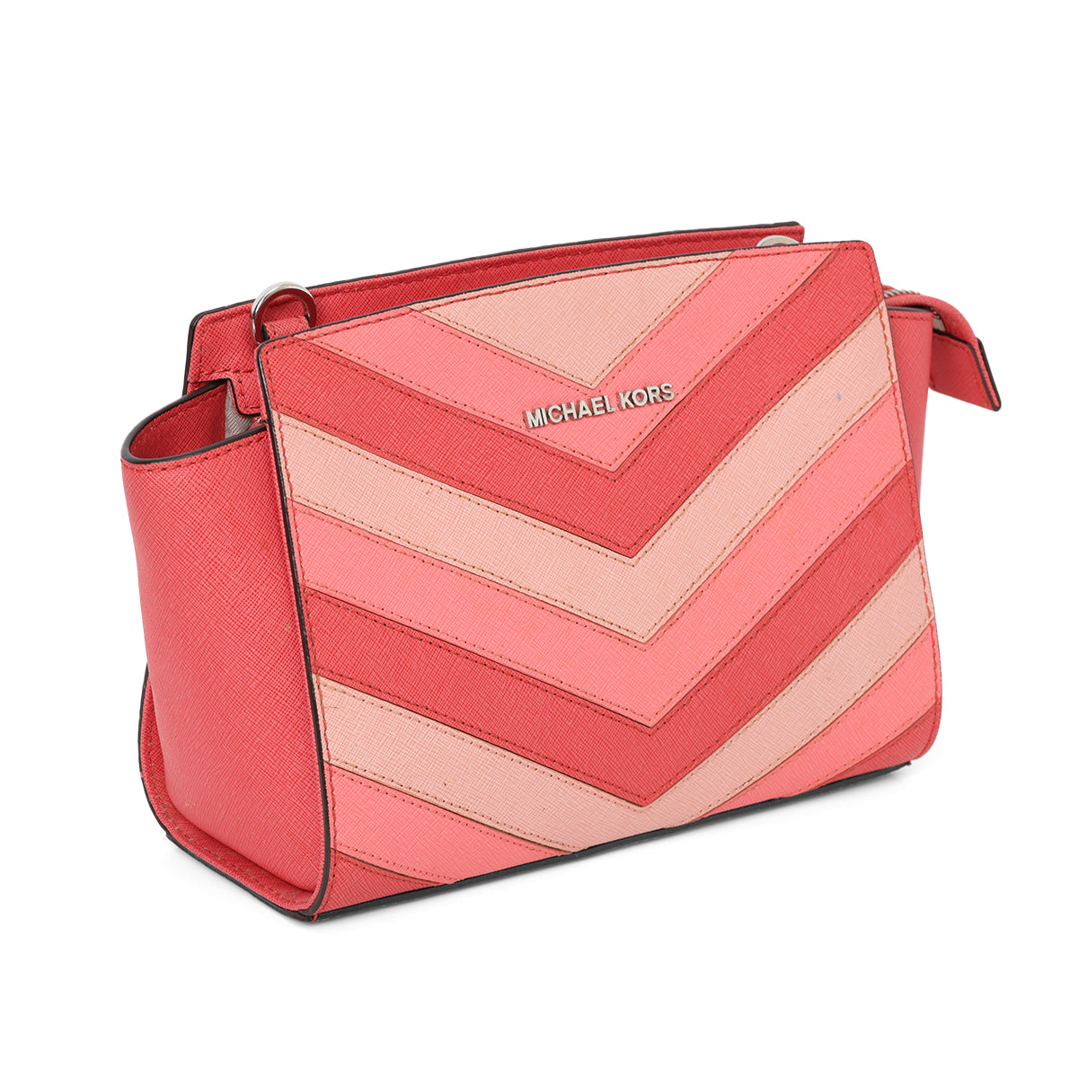Peach Red Chevron Selma Crossbody Bag