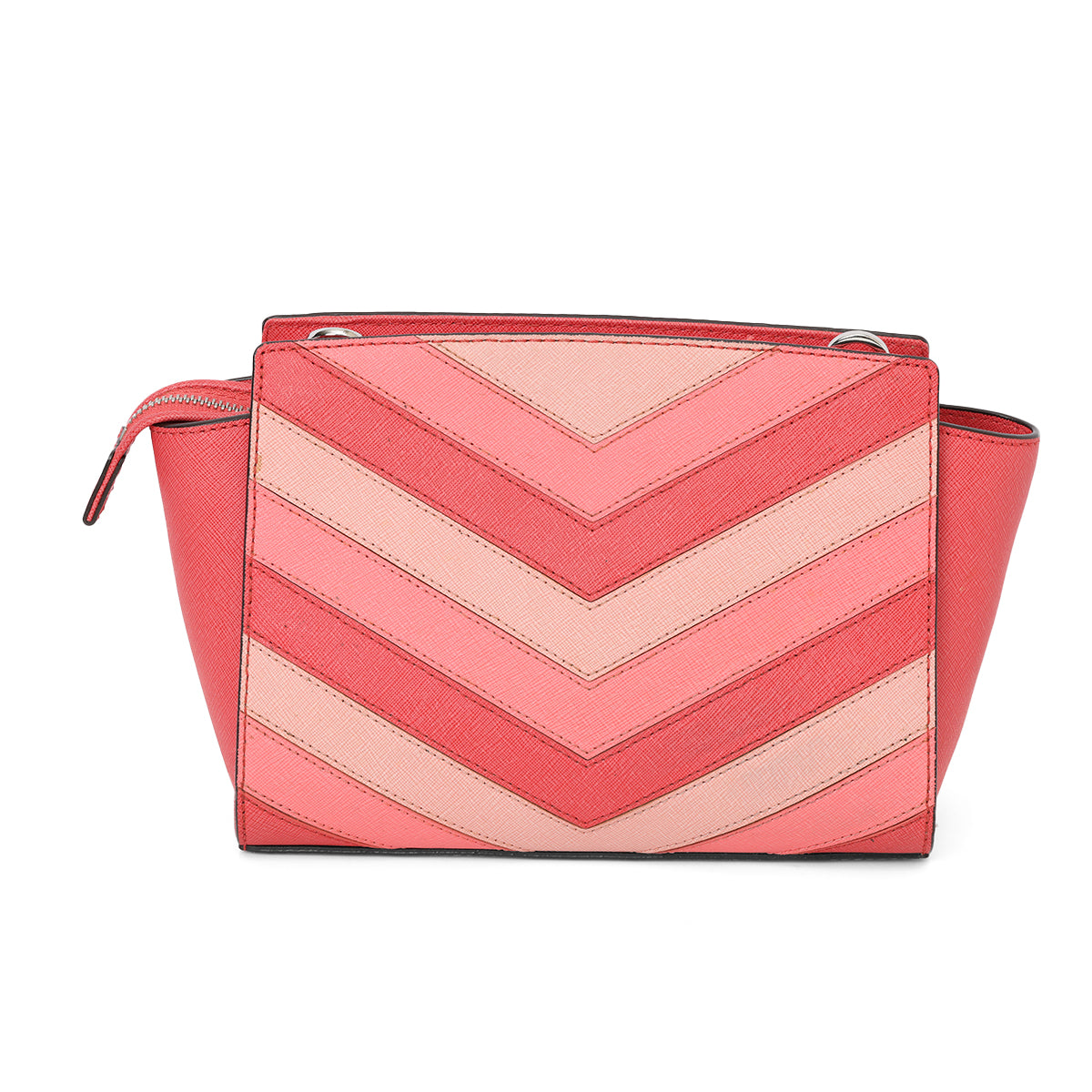 Peach Red Chevron Selma Crossbody Bag