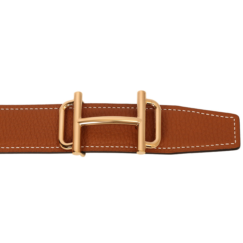 pre-loved Hermes Boucle De Ceinture Royal & Cuir De Ceinture Réversible 32 MM