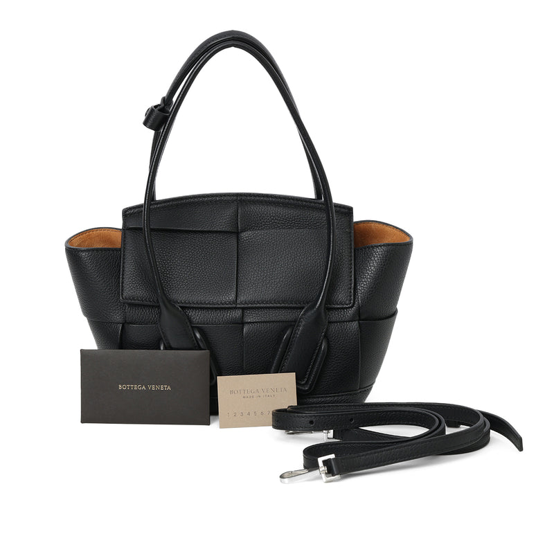 Black Mini Acro Top Handle Bag