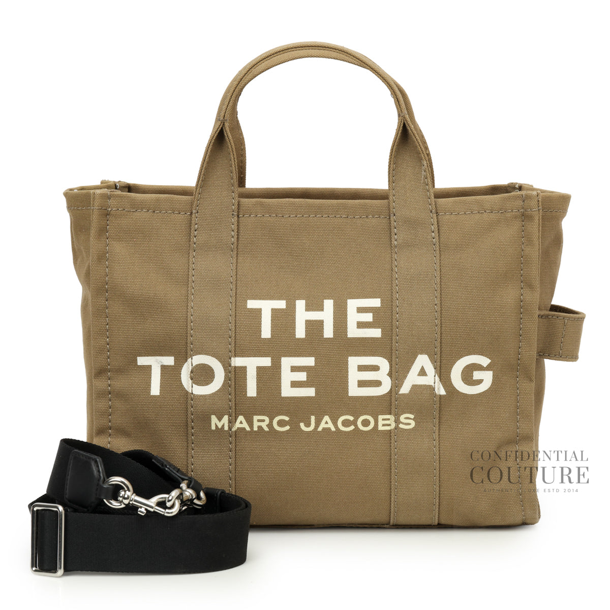 Authentic Pre-Loved — Slate Green The Canvas Medium Tote Bag — Interior View