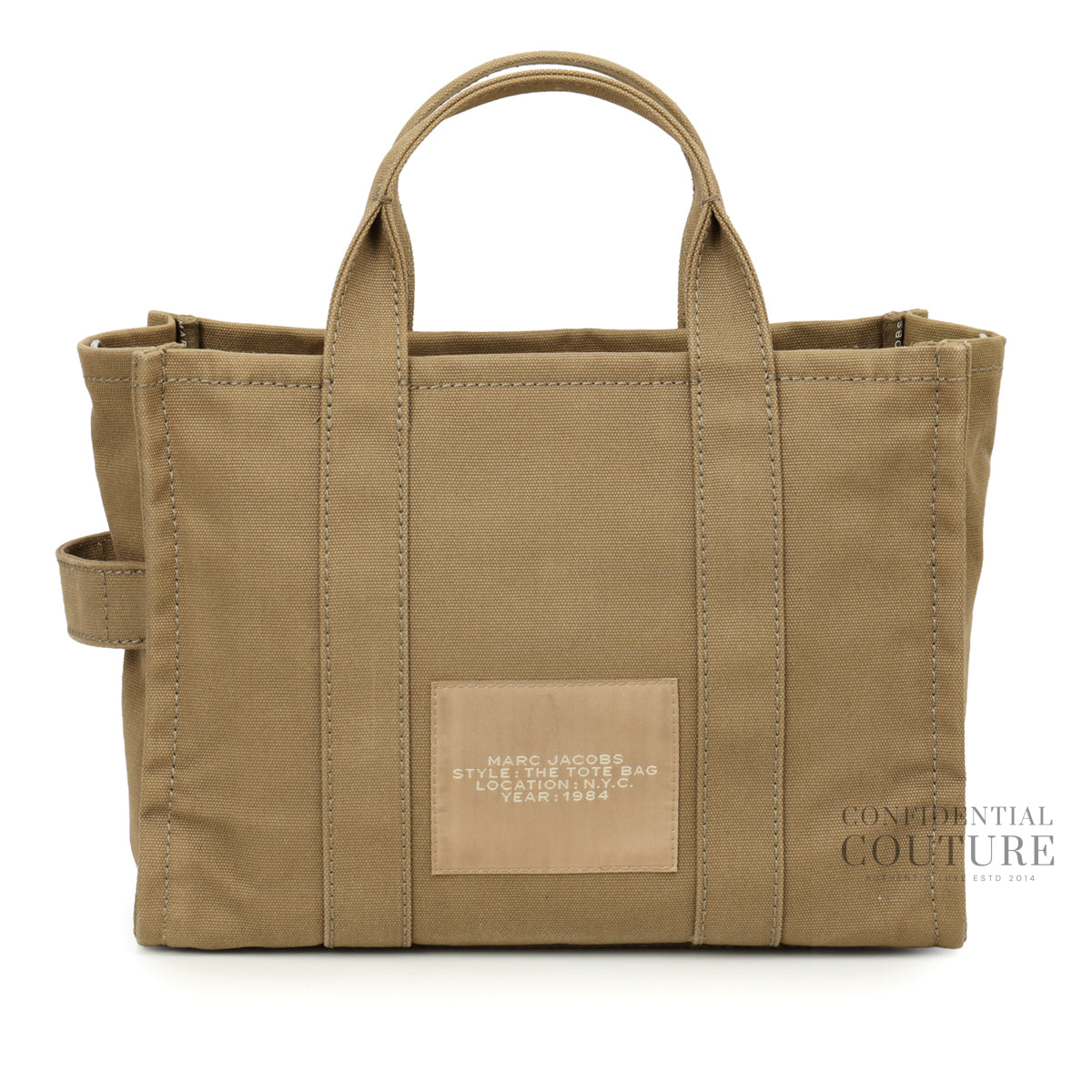 Authentic Pre-Loved — Slate Green The Canvas Medium Tote Bag — Back View