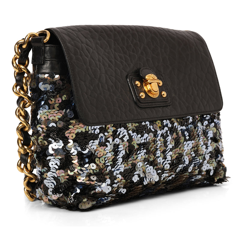 Rocket Sequin Chain Link Shoulder Bag One Size
