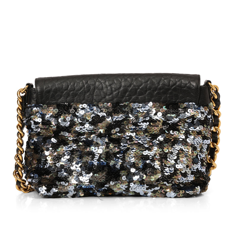 Rocket Sequin Chain Link Shoulder Bag One Size