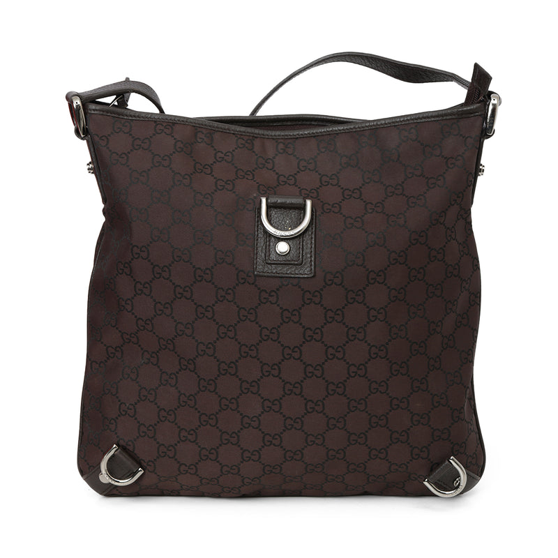 Gucci Brown GG Nylon Abbey Crossbody Bag One Size