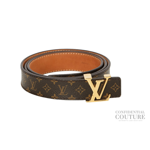 Monogram LV Initials Slim Belt 90/36