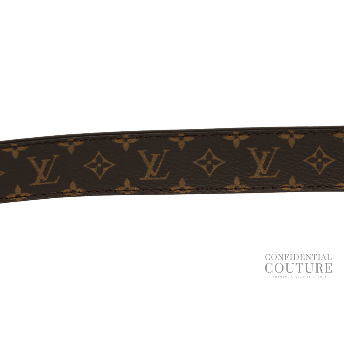 Authentic Pre-Loved — Monogram LV Initials Slim Belt 90/36 — View 6