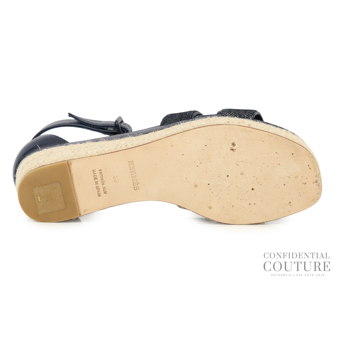 Authentic Pre-Loved — Elda Bleu Brut / Bleu Obscur Espadrilles | EU 39 — Interior View