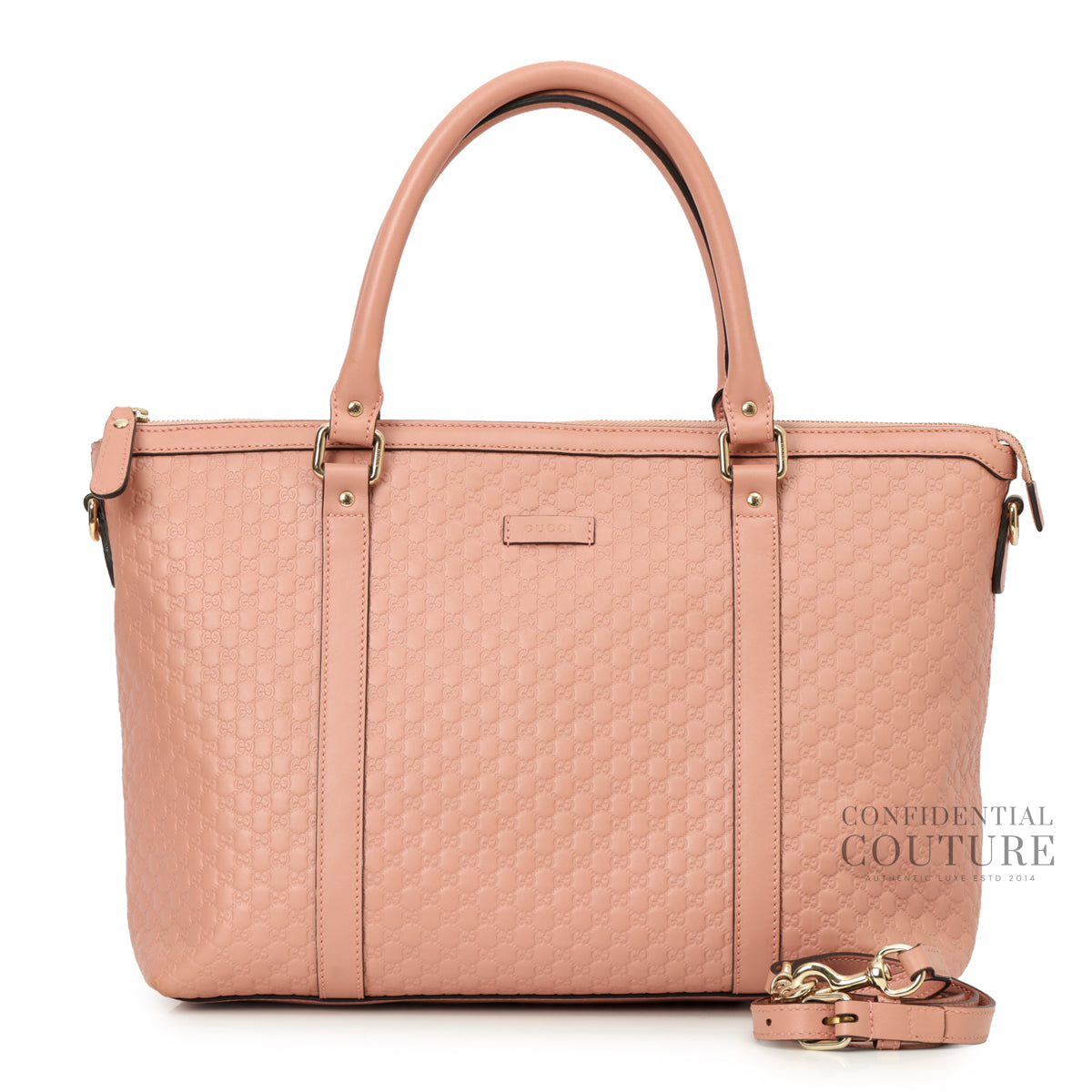 Authentic Pre-Loved — Pink Micro Guccissima Leather Convertible Satchel Bag — Interior View