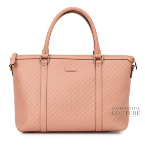 Pink Micro Guccissima Leather Convertible Satchel Bag