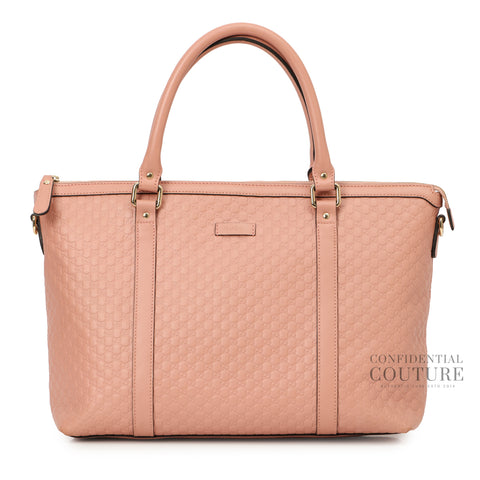 Pink Micro Guccissima Leather Convertible Satchel Bag