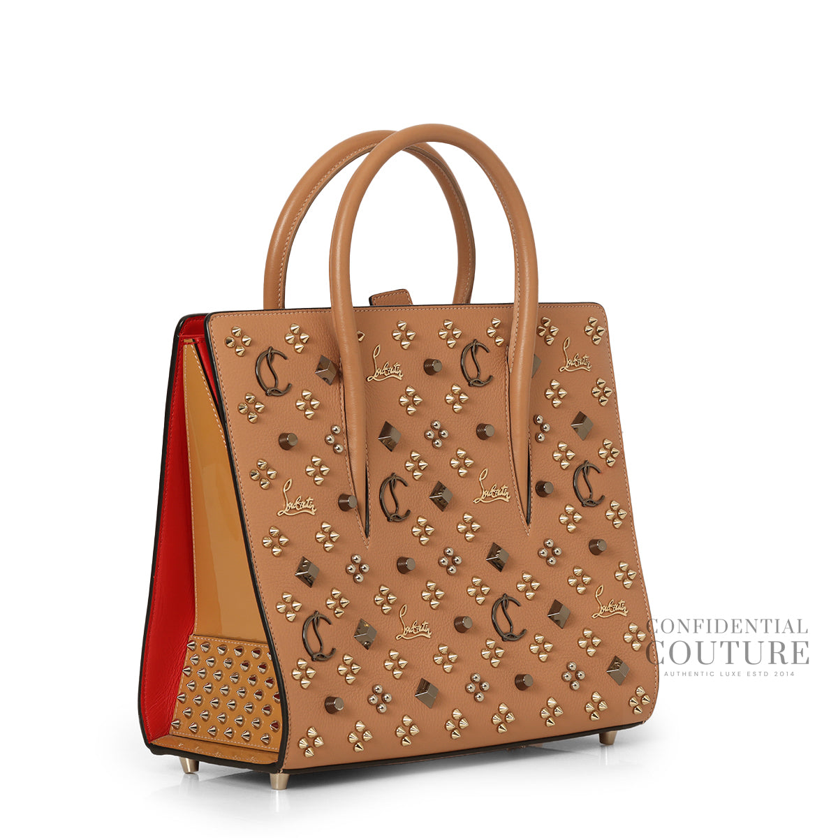 Nude/Red Medium Paloma Loubinthesky Handle Bag