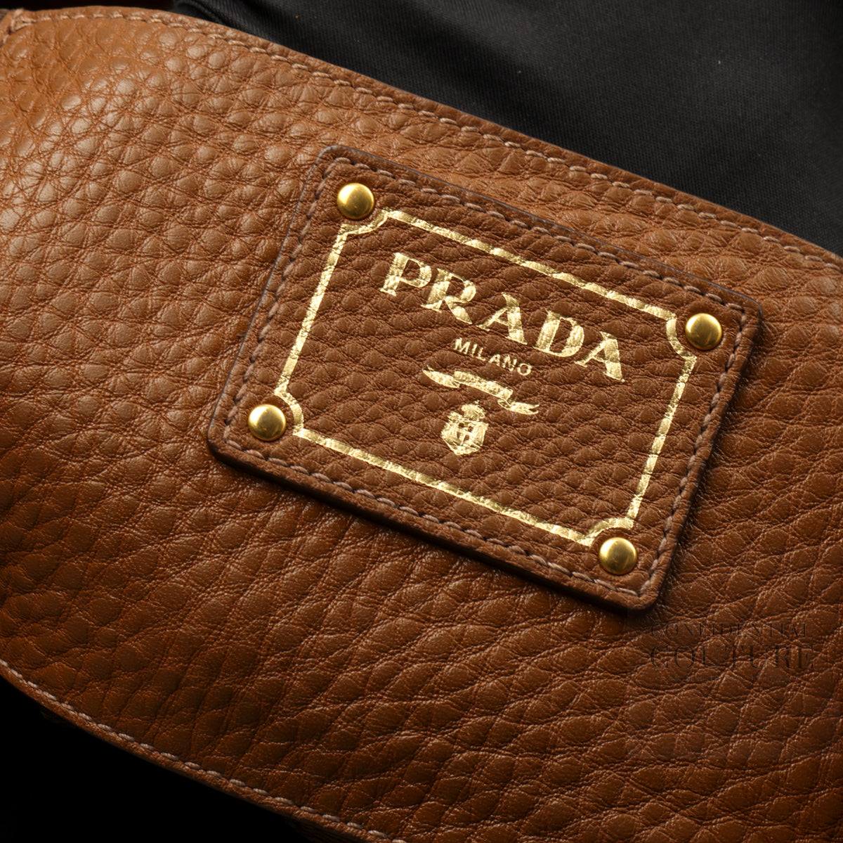 Brown Vitello Daino Leather Hobo Bag