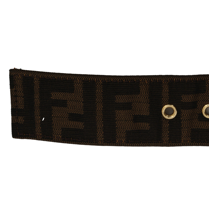Women pre loved fendi brown leather belt