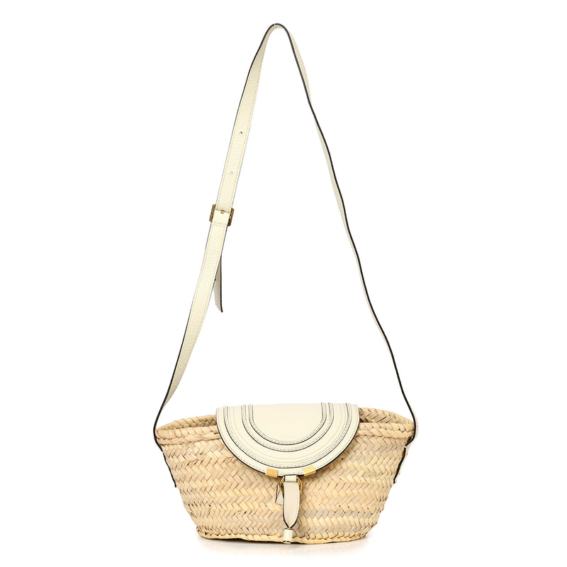Pre-loved Chloe Mini Marcie Straw Crossbody